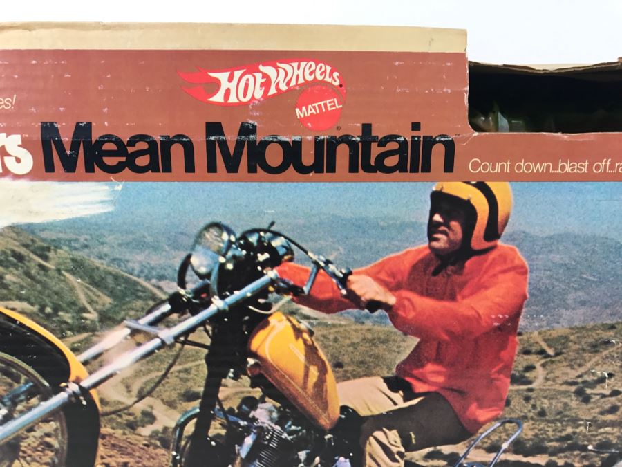 Vintage 1970 Hot Wheels Rumblers Mean Mountain Not Complete Missing Bikes And Men Damaged Box [Photo 3]