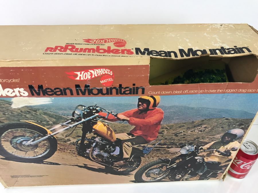 Vintage 1970 Hot Wheels Rumblers Mean Mountain Not Complete Missing Bikes And Men Damaged Box [Photo 6]