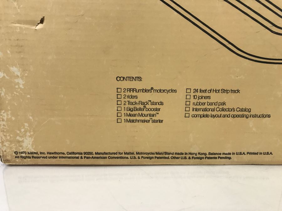 Vintage 1970 Hot Wheels Rumblers Mean Mountain Not Complete Missing Bikes And Men Damaged Box [Photo 15]