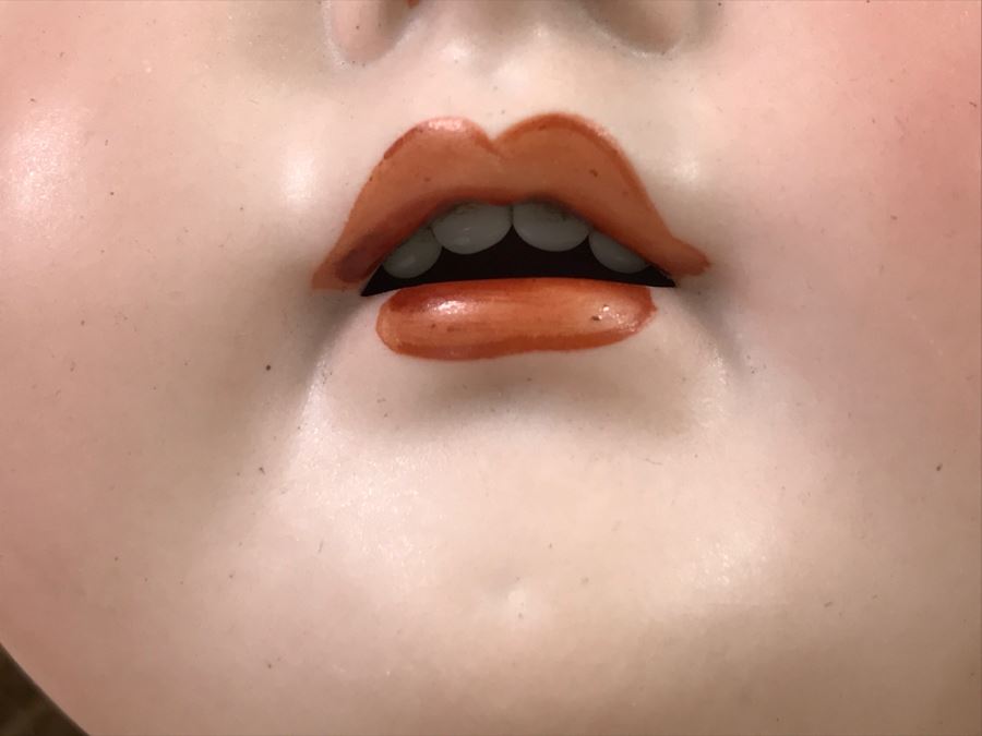 Large Antique Doll Porcelain Head Jointed Composition Body Head Marked 191 16 'Hair Marked 100% Cheveux Naturels Made In France' [Photo 7]