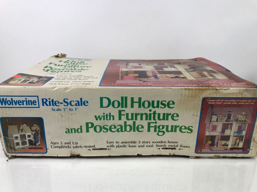 Wolverine Rite-Scale Doll House With Furniture And Poseable Figures In Damaged Unopened Box No. 845 [Photo 9]