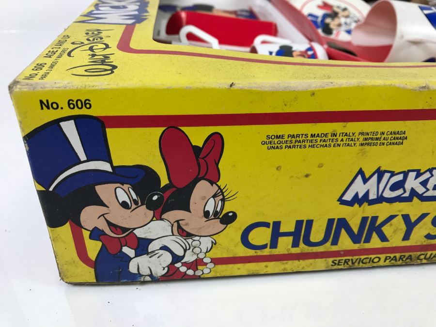 Walt Disney Mickey & Minnie Chunky Service For 4 Kid's Cups, Plates, Flatware In Damaged Box [Photo 6]