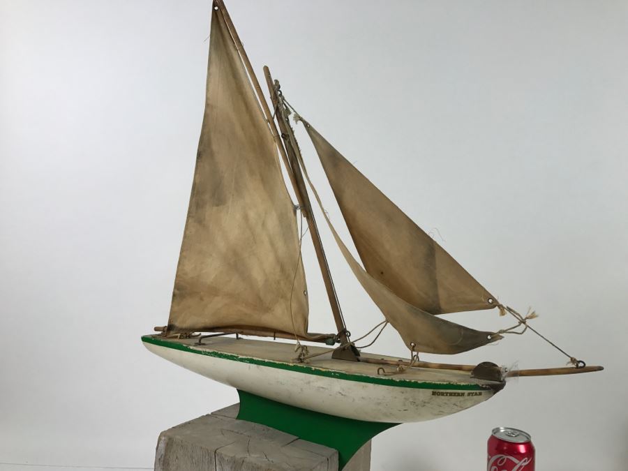 Vintage Star Yacht Birkenhead Pond Yacht Note That Several Wooden Parts Of The Sail Need Repair [Photo 9]