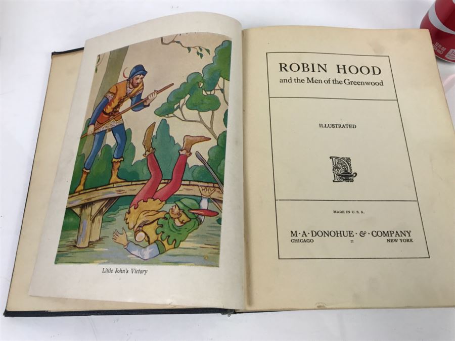 Vintage Robin Hood And The Men Of The Greenwood Ilustrated Book M A Donohue & Company [Photo 7]
