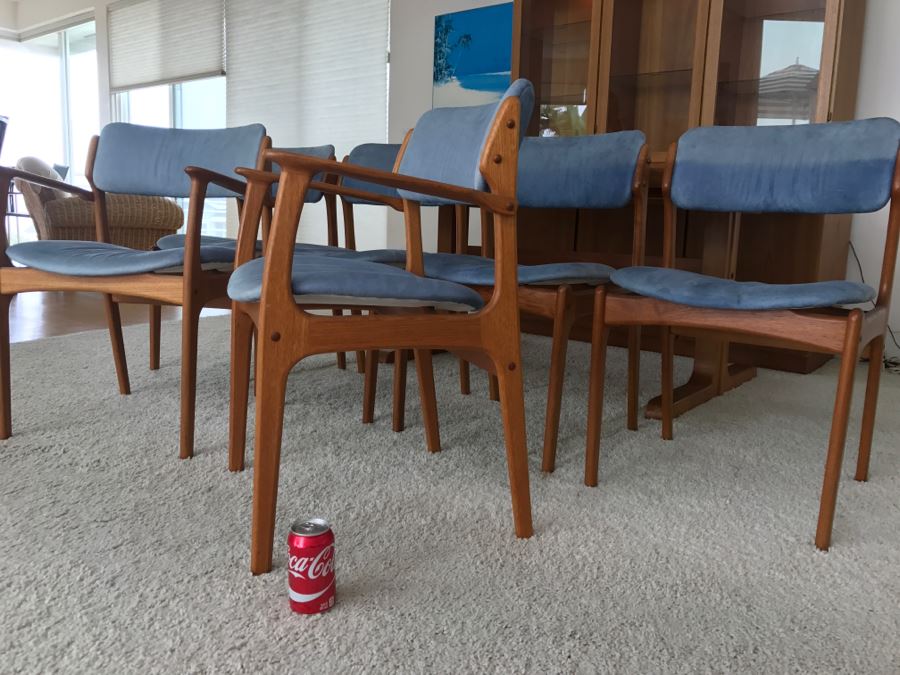 (6) Danish Mid-Century Modern Teak Dining Chairs (2 Chairs Are Armchairs) Attributed To Erik Buch - This Item Has A Reserve [Photo 5]
