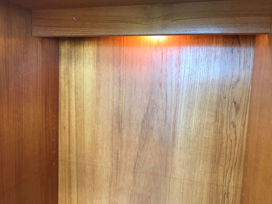 Danish Mid-Century Modern Teak China Cabinet Credenza Hutch Possibly Rasmus [Photo 7]