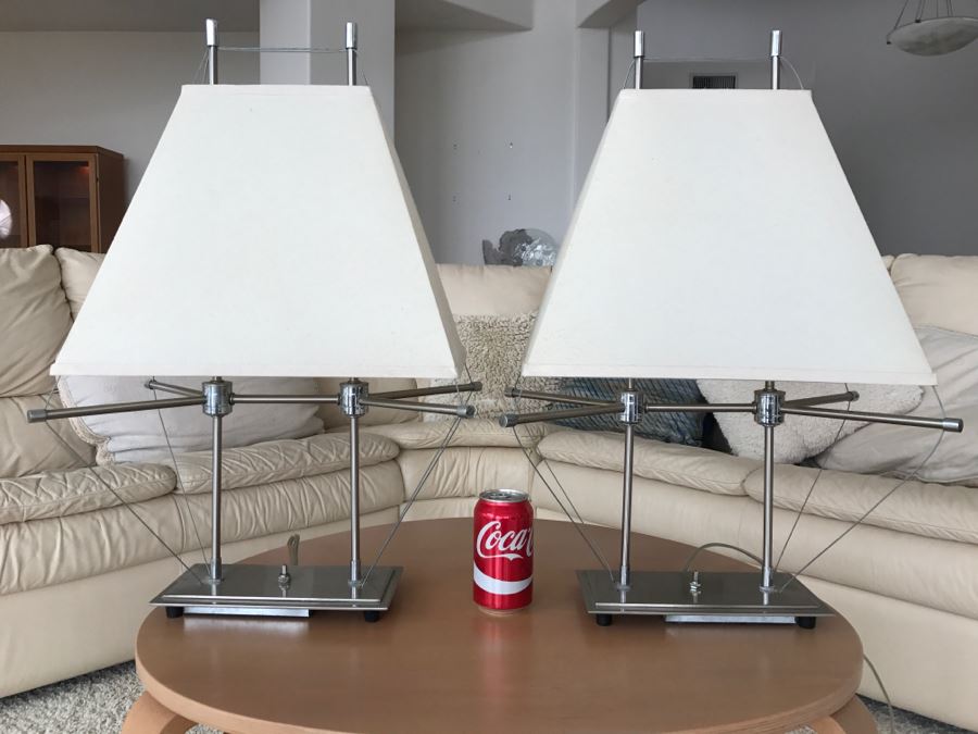 Pair Of Metal Table Lamps [Photo 1]