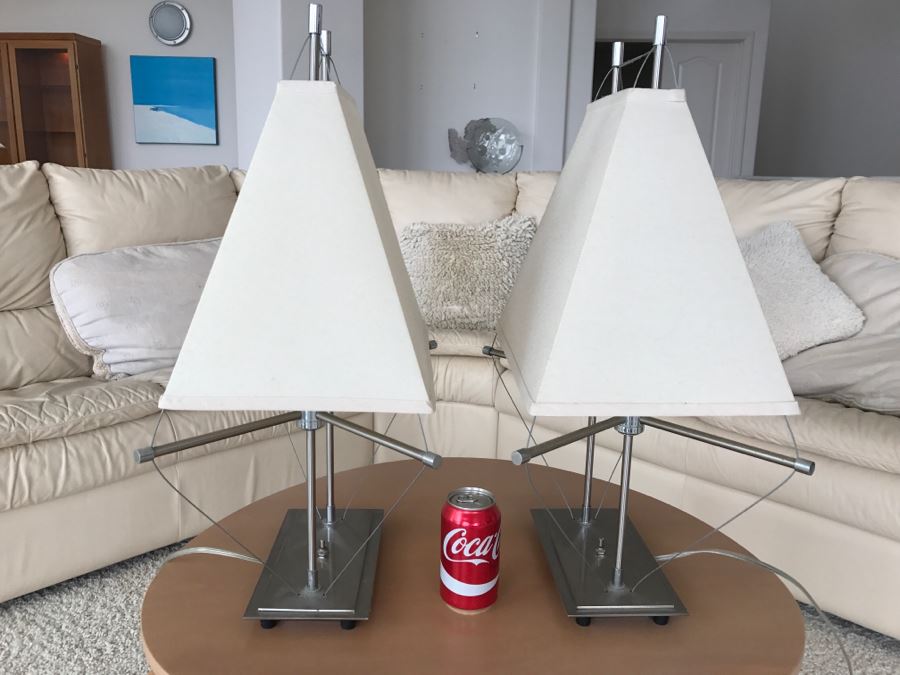 Pair Of Metal Table Lamps [Photo 6]