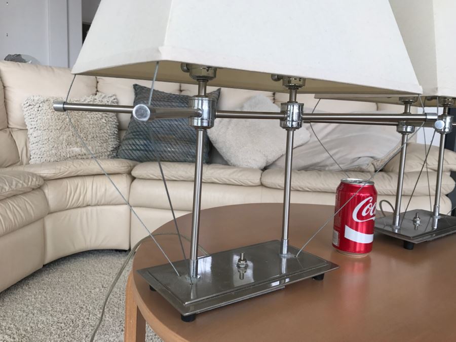 Pair Of Metal Table Lamps [Photo 2]