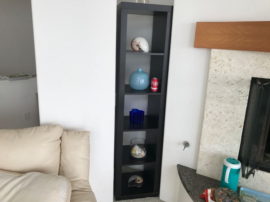 Black Tall Bookcase (Sold Without Items On Bookcase) [Photo 4]