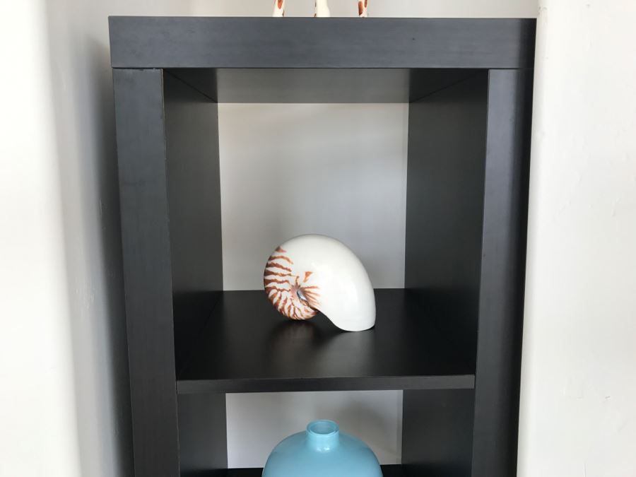 Black Tall Bookcase (Sold Without Items On Bookcase) [Photo 2]