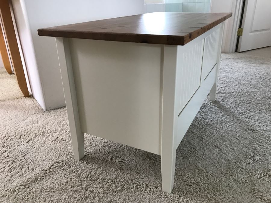 Pine Top Storage Cabinet Bench [Photo 7]