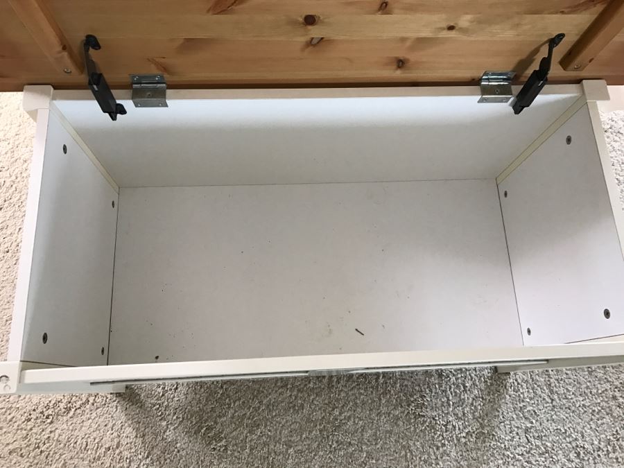 Pine Top Storage Cabinet Bench [Photo 5]