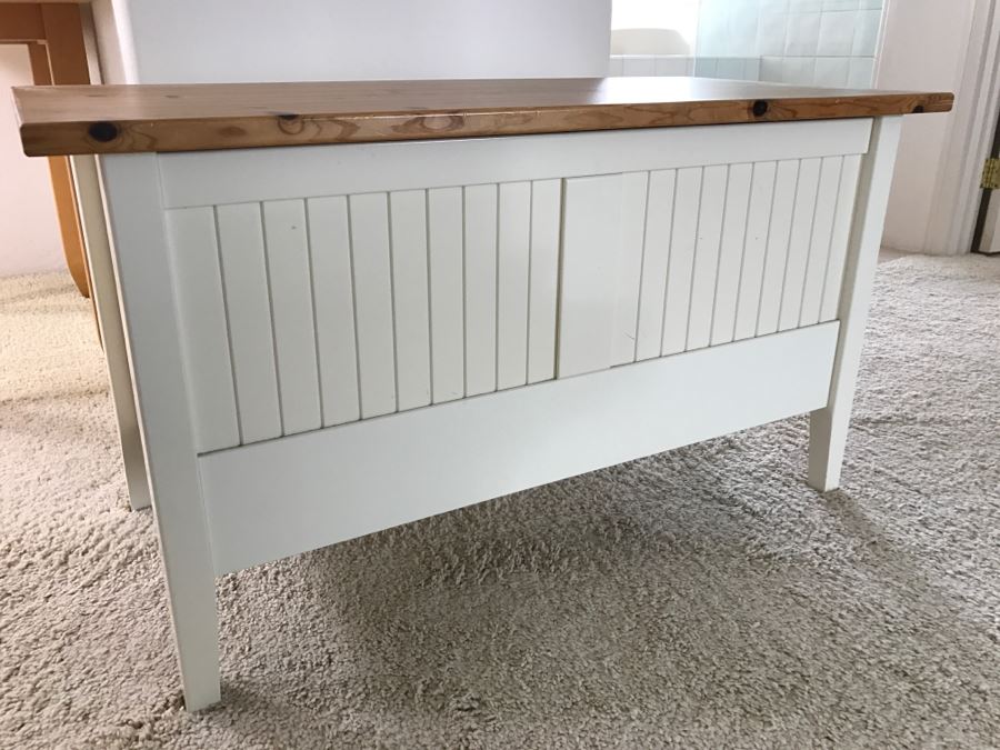 Pine Top Storage Cabinet Bench [Photo 2]