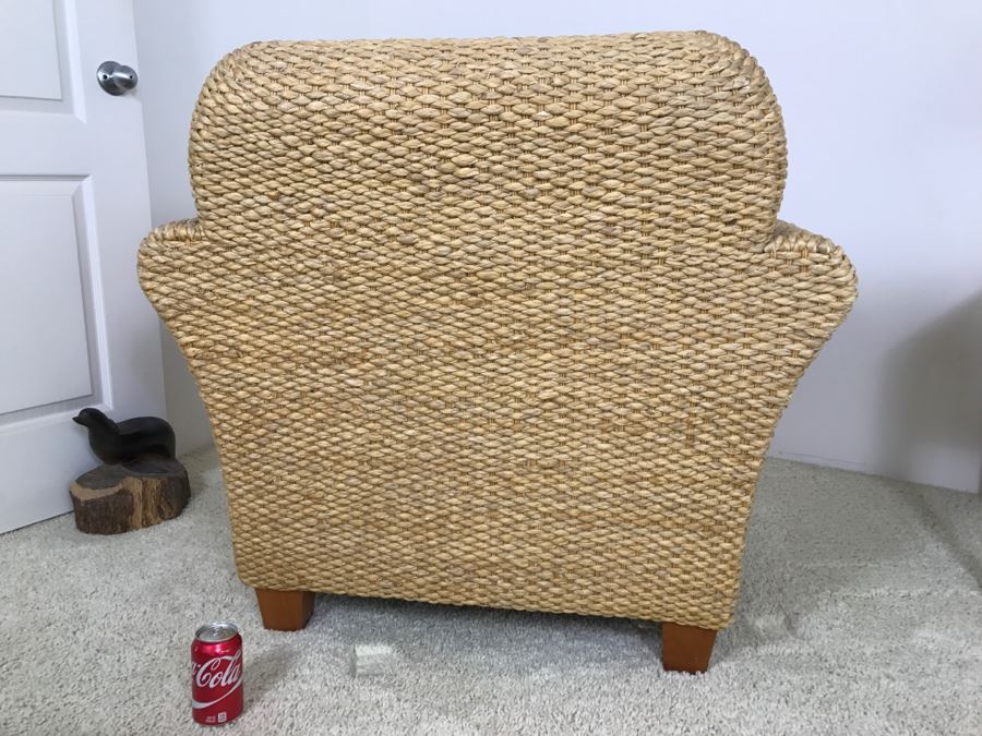Eddie Bauer Woven Sea Grass Armchair With Matching Ottoman [Photo 6]