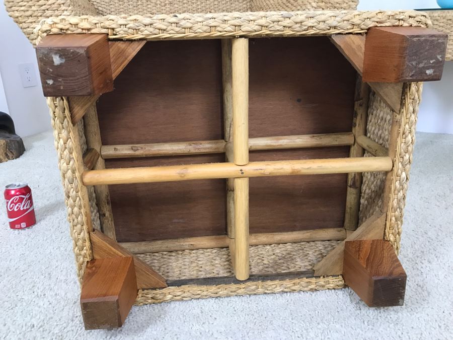 Eddie Bauer Woven Sea Grass Armchair With Matching Ottoman [Photo 4]