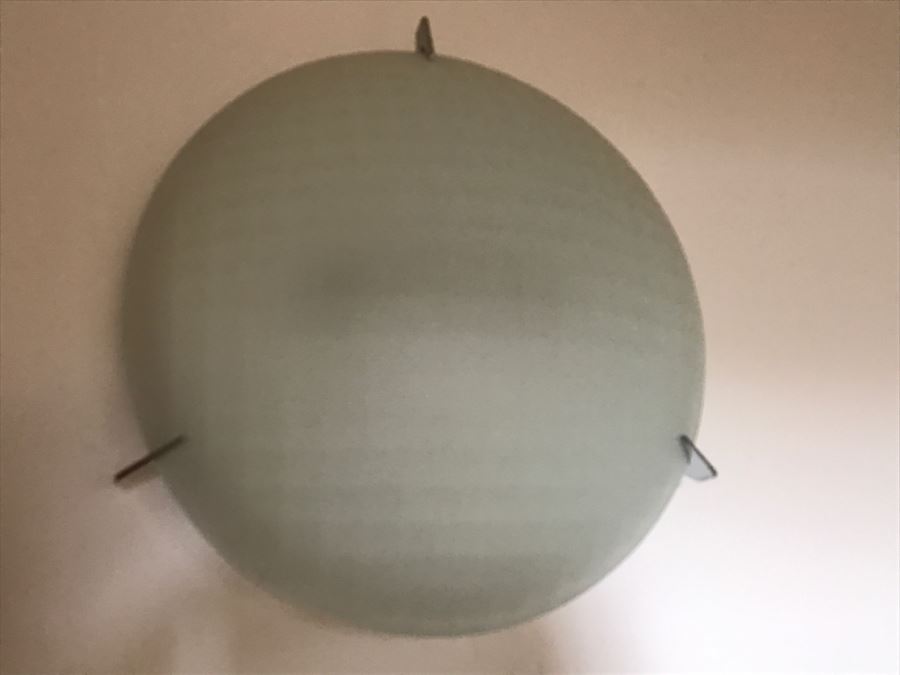 Contemporary Glass And Metal Round Light Fixture [Photo 3]