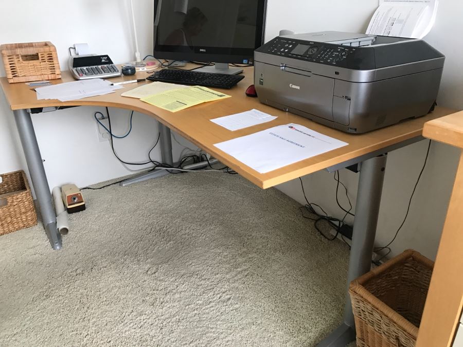 L-Shaped Desk (Sold Without Items On Desk) [Photo 3]