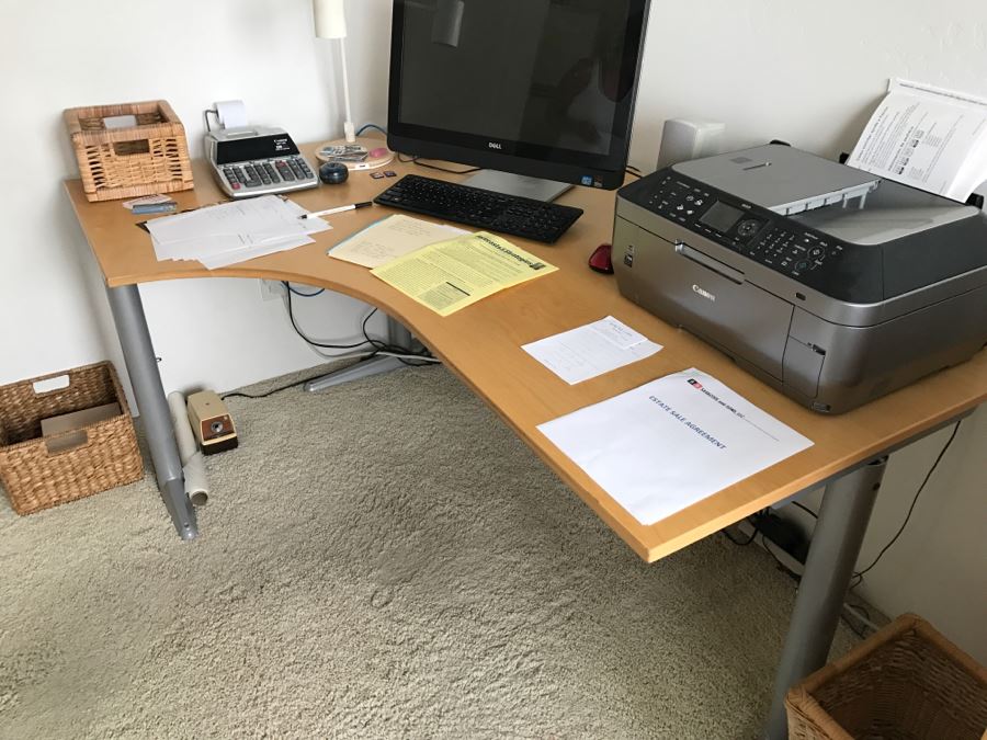 L-Shaped Desk (Sold Without Items On Desk) [Photo 4]