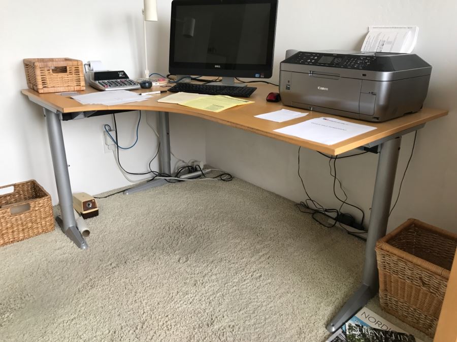 L-Shaped Desk (Sold Without Items On Desk) [Photo 2]