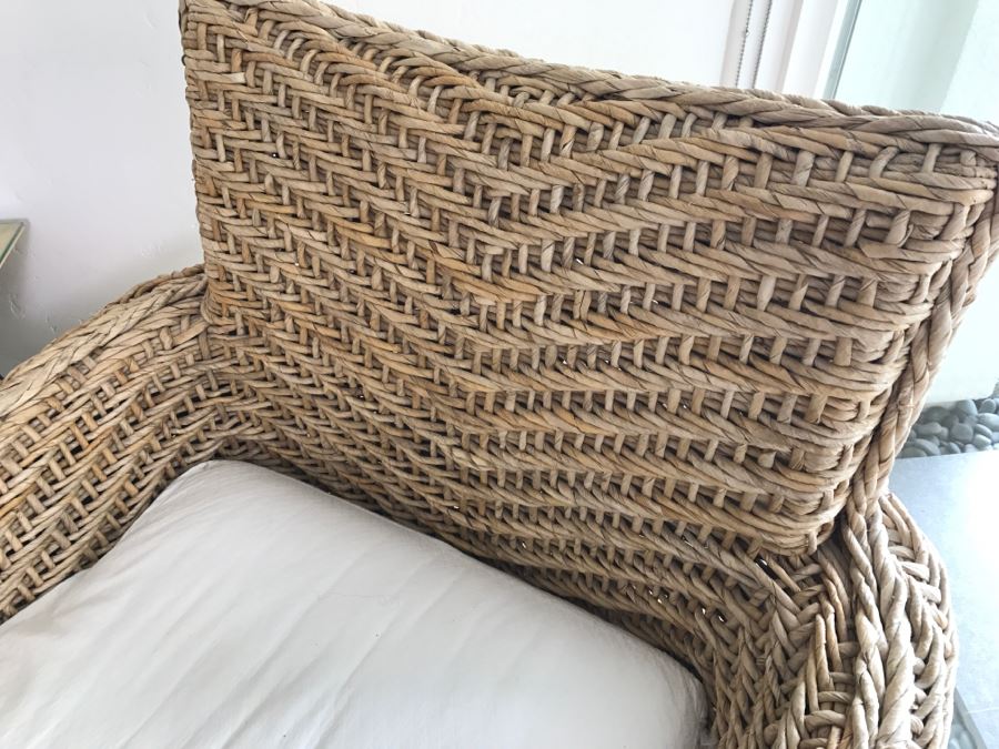 Benchcraft Woven Rope Armchair With Matching Ottoman [Photo 5]
