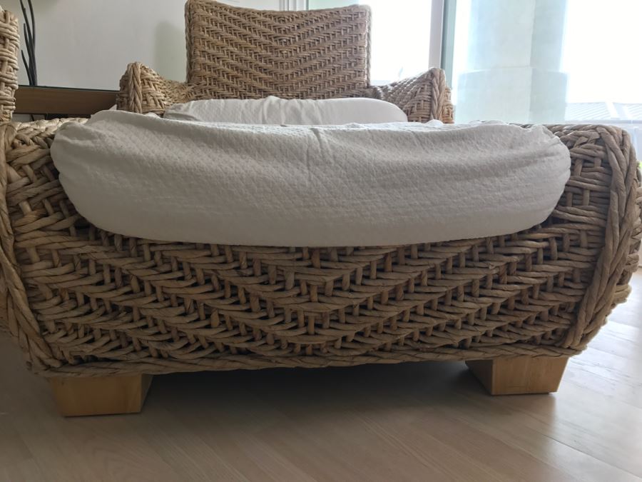 Benchcraft Woven Rope Armchair With Matching Ottoman [Photo 7]