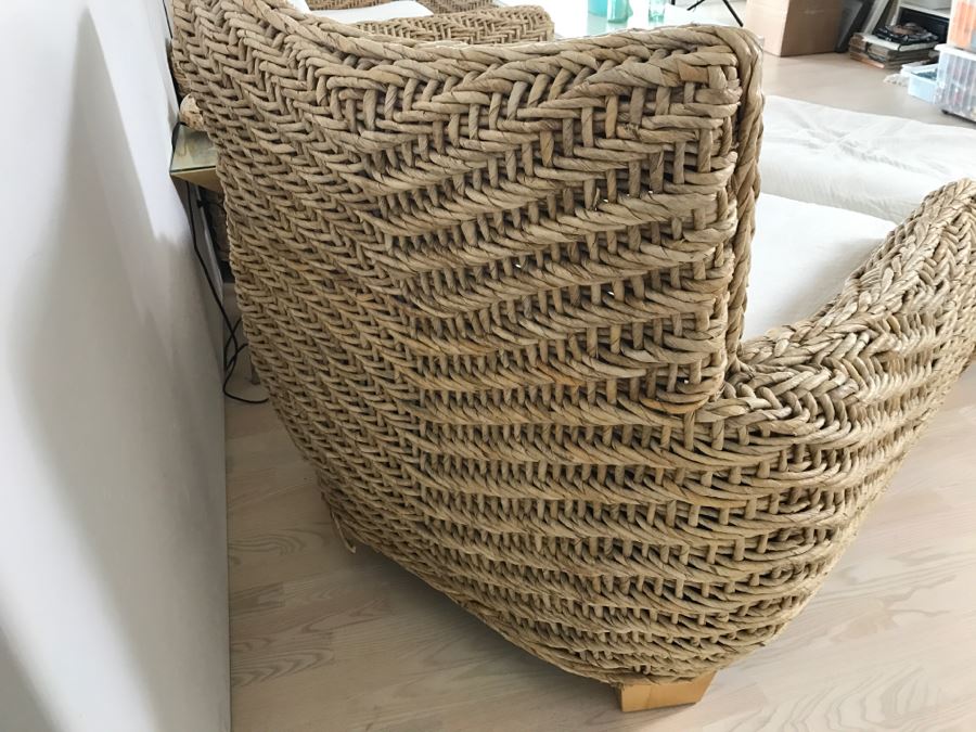 Benchcraft Woven Rope Armchair With Matching Ottoman [Photo 7]