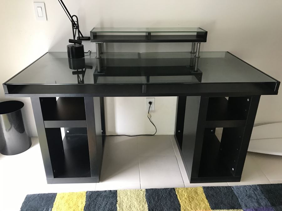 Black Desk - Does Not Include Lamp Shown In Photo