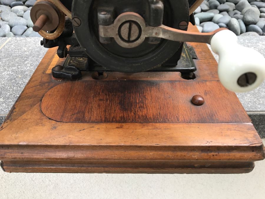Antique Dietrich Vesta German Treadle Sewing Machine With Mother Of Pearl Inlay [Photo 13]