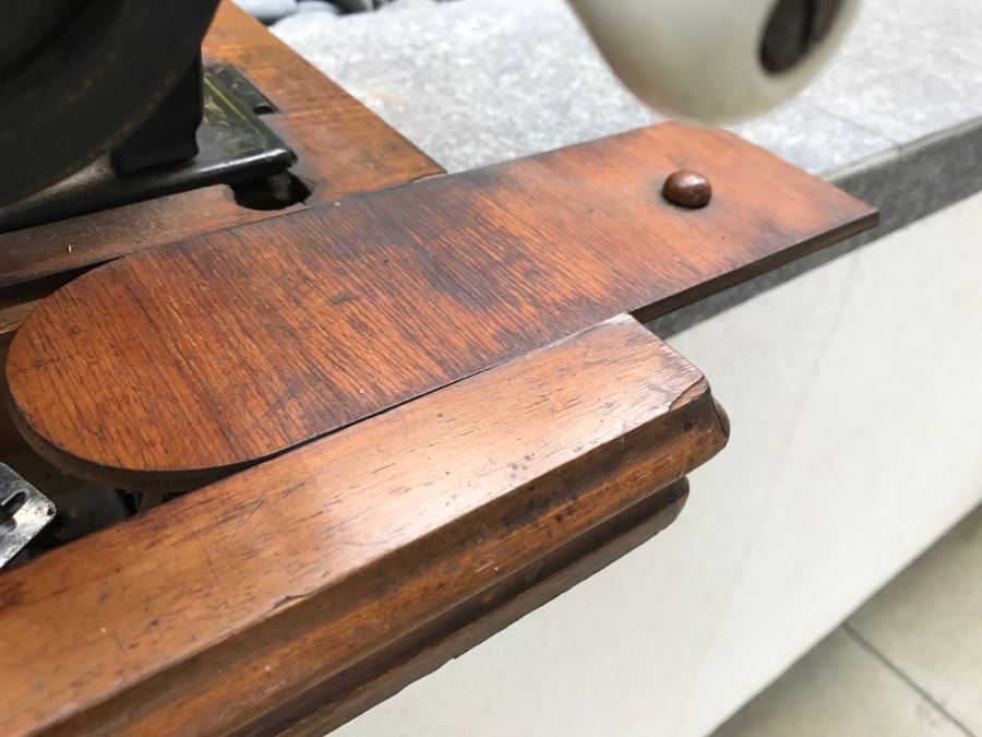 Antique Dietrich Vesta German Treadle Sewing Machine With Mother Of Pearl Inlay [Photo 15]