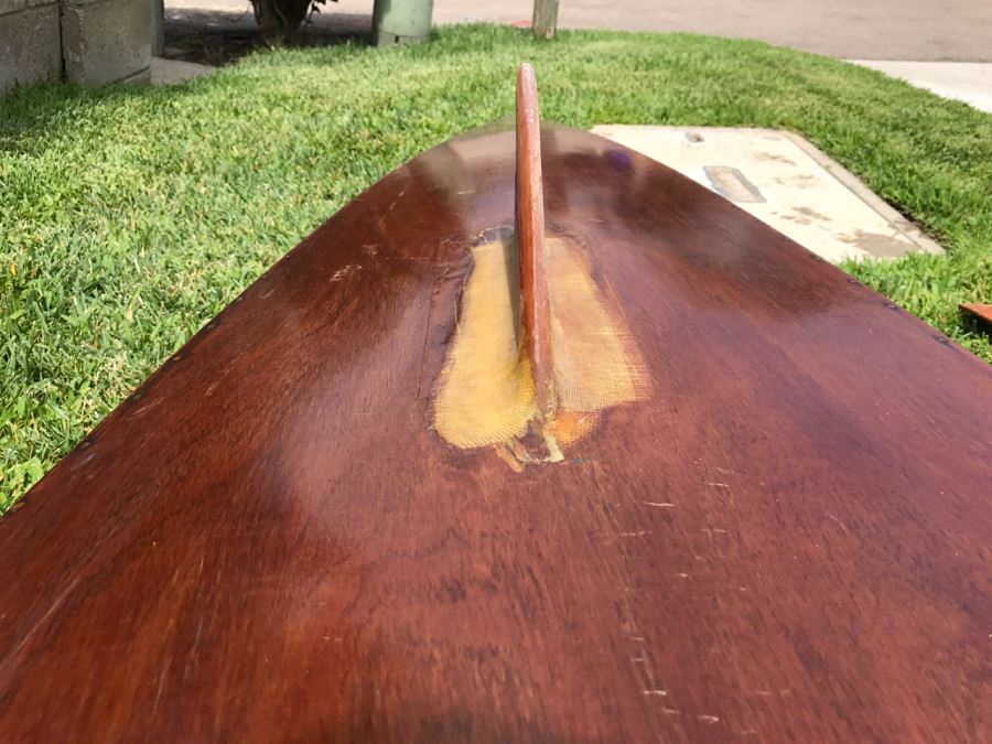 Vintage 1967 Australian Wooden Surf Ski With Paddle Bailey Boat Builders Sydney Apx 14' Long [Photo 38]