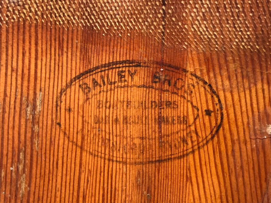 Vintage 1967 Australian Wooden Surf Ski With Paddle Bailey Boat Builders Sydney Apx 14' Long [Photo 20]