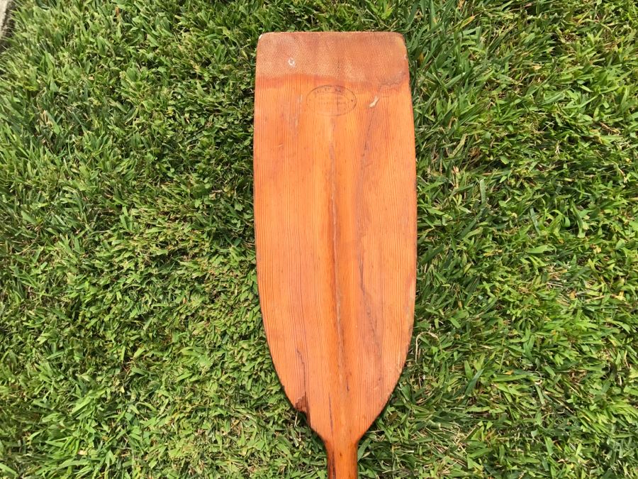 Vintage 1967 Australian Wooden Surf Ski With Paddle Bailey 