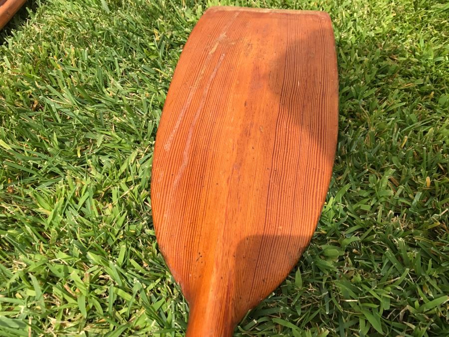 Vintage 1967 Australian Wooden Surf Ski With Paddle Bailey Boat Builders Sydney Apx 14' Long [Photo 24]