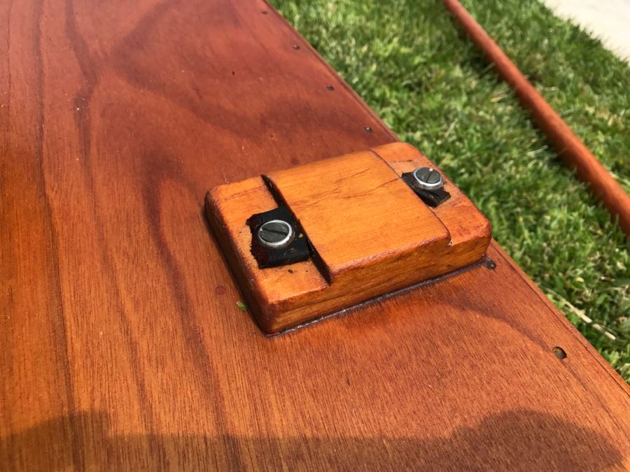 Vintage 1967 Australian Wooden Surf Ski With Paddle Bailey Boat Builders Sydney Apx 14' Long [Photo 14]