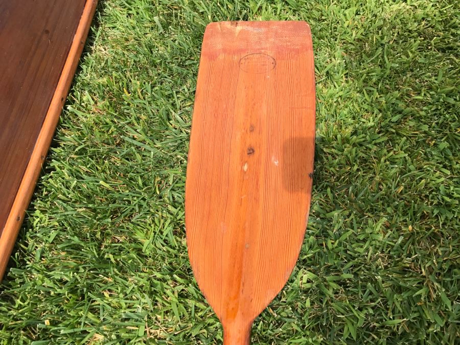 Vintage 1967 Australian Wooden Surf Ski With Paddle Bailey Boat Builders Sydney Apx 14' Long [Photo 23]
