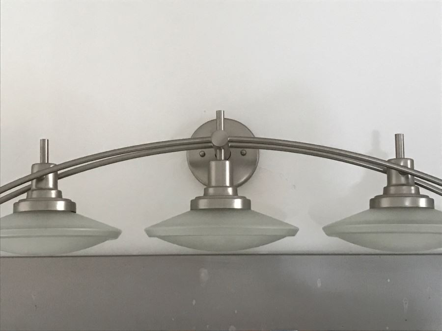 3-Light Metal Contemporary Light Fixture With Glass Shades [Photo 2]