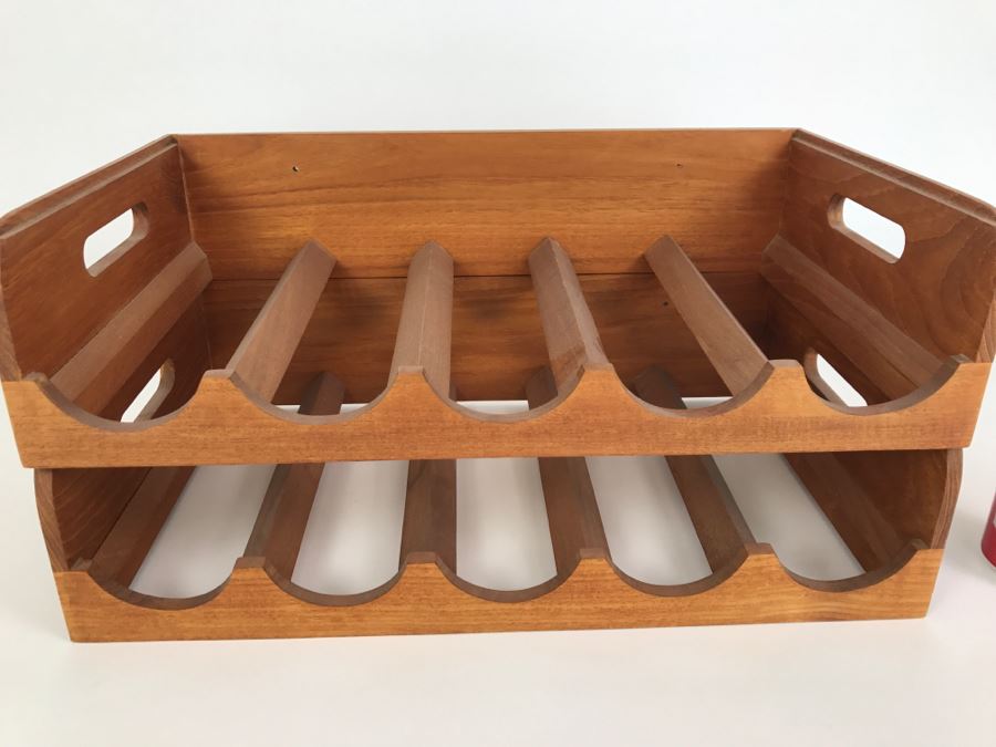Stacking Teak Wine Bottle Storage Racks [Photo 3]