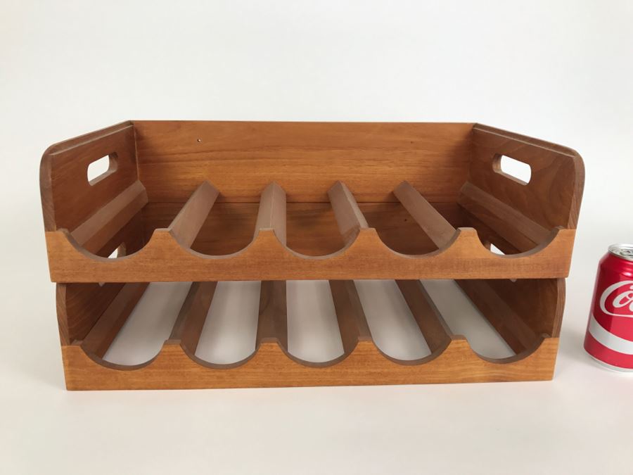 Stacking Teak Wine Bottle Storage Racks [Photo 2]