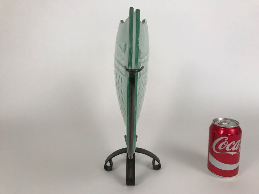 Half Circle Glass Vase With Metal Stand [Photo 5]