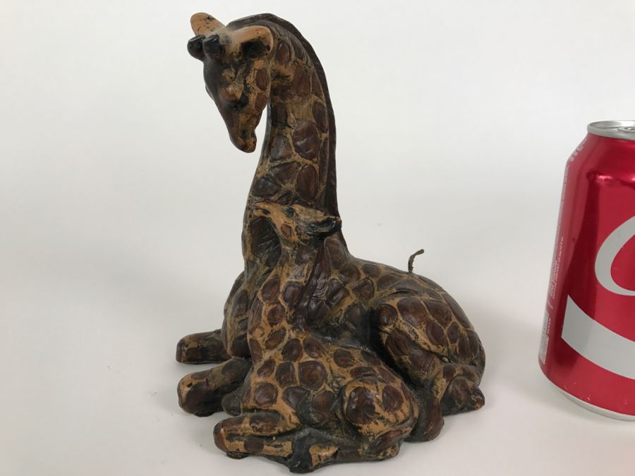 Mother Giraffe With Baby Figurine