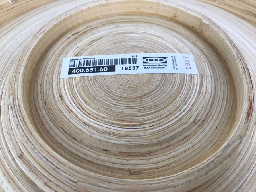 Set Of 2 Ikea Bamboo Dishes And New Bamboo Notebook With Surfboard [Photo 5]