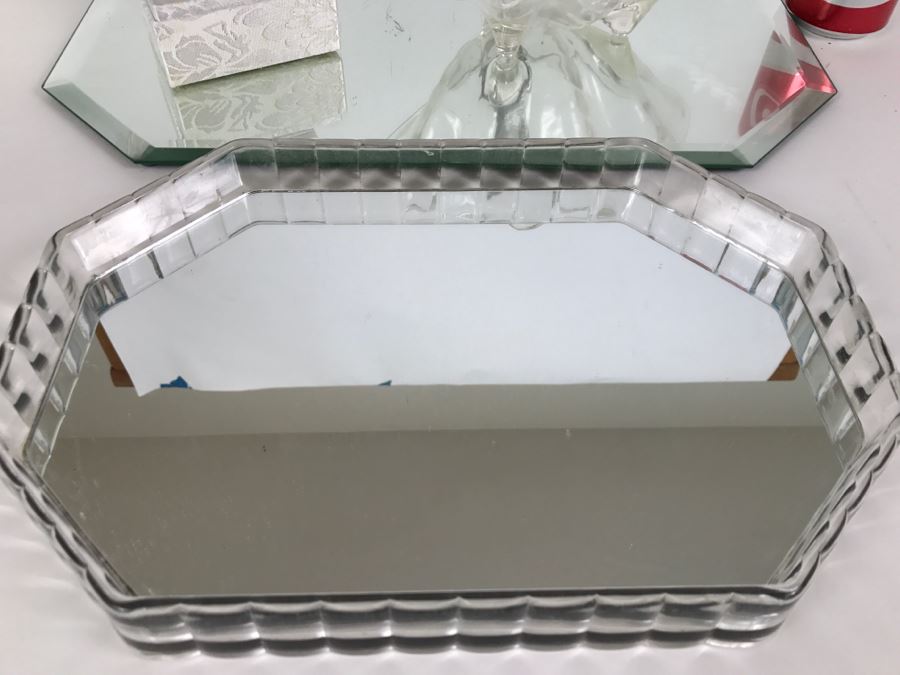 2 Mirrored Trays, Shell Box, Seahorse Clam Shell Bowl And Worry Box [Photo 13]