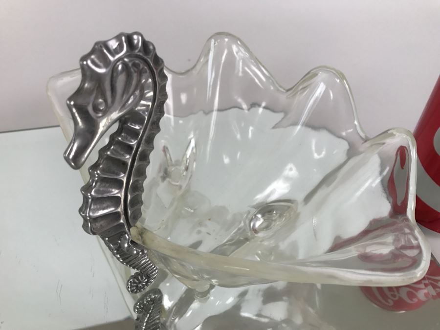 2 Mirrored Trays, Shell Box, Seahorse Clam Shell Bowl And Worry Box [Photo 11]