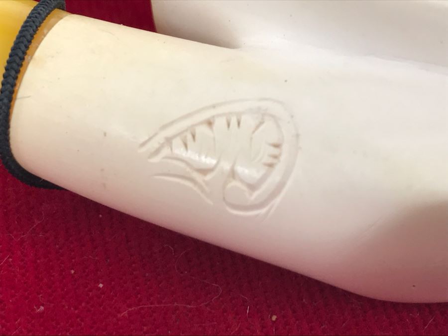 Vintage Meerschaum Carved Pipe Figural Man 6'L [Photo 3]