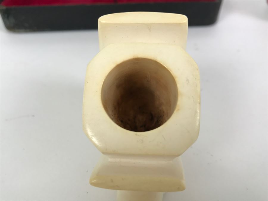 Vintage Meerschaum Carved Pipe Figural Man 6'L [Photo 11]