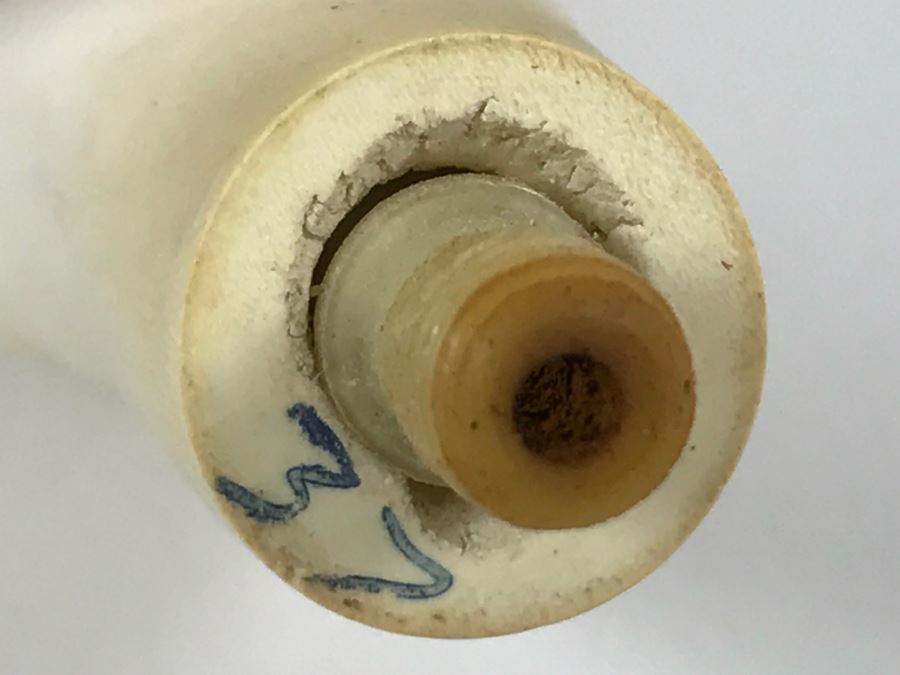 Vintage Meerschaum Carved Pipe Figural Man 6'L [Photo 15]