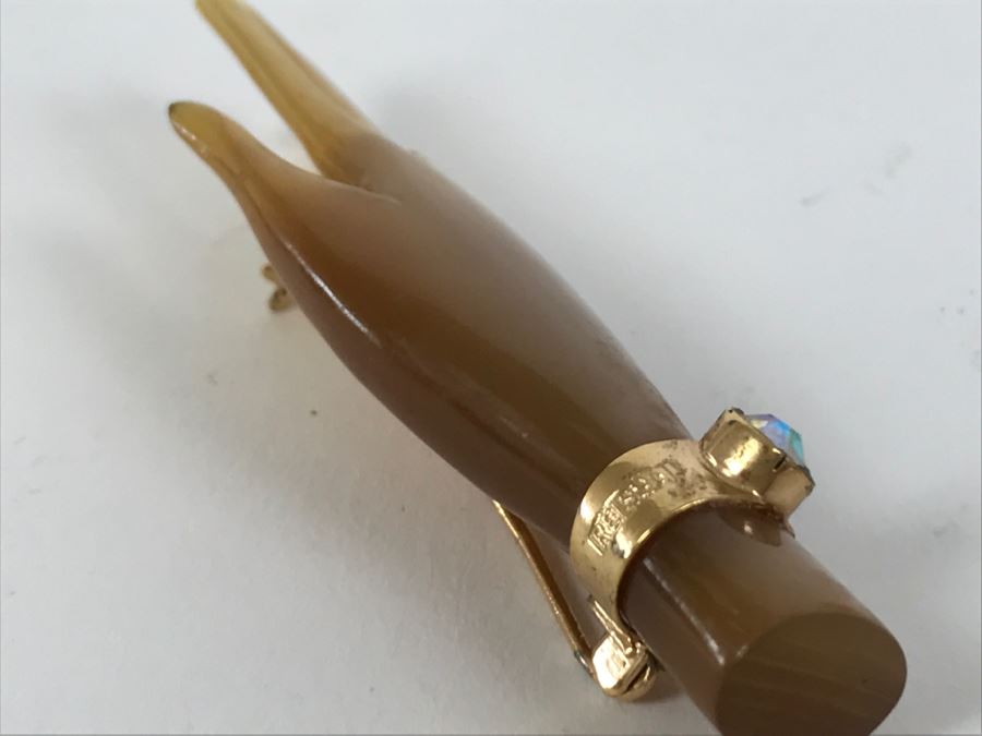 Vintage Reissa Hand Motif Brooch [Photo 6]