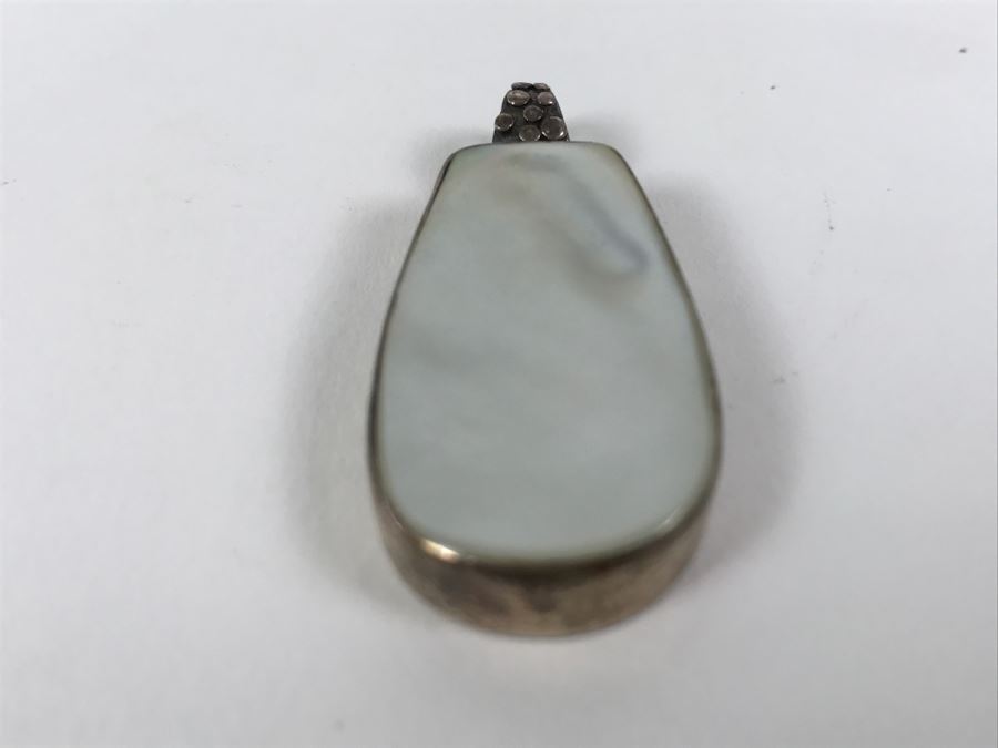 Sterling Silver Mother Of Pearl Pendant 9.7g [Photo 2]