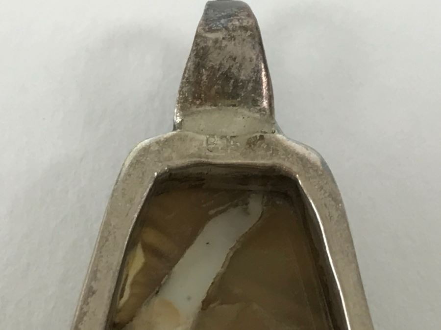 Sterling Silver Mother Of Pearl Pendant 9.7g [Photo 4]